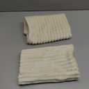 Simmore Decorative Christmas Throw Pillow Covers 20x20 Set of 2, Soft Natural Plush Flannel Double-Sided Fluffy Couch Pillow Covers for Sofa Living Room, Cream White