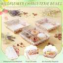 Potchen 50 Pack Charcuterie Boxes with Clear Lids, Disposable Bakery Treat Boxes for Cookies, Candy, Donuts and Cakes, for Partiies Weddings Picnics and Holiday Gift Giving(Wildflowers)