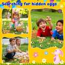 36 Pack 2.4 Inch Golden Easter Eggs, Metallic Plastic Empty Gold Eggs Bulk for Easter Egg Hunt, Easter Basket Stuffers Fillers, Filling Treats and Party Favors