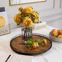 18-Inch Farmhouse Oak Lazy Susan Organizer, Walnut Finish
