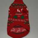 KOOLTAIL Cat Sweater Turtleneck- Soft Knit Cat Christmas Sweaters for Cats Only, Elk Christmas Tree Pattern Thick Warm Cold Weather Pet Clothes Outfit for Small Medium Large Size Kitten Puppy Red L