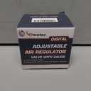 LE LEMATEC Air Compressor Regulator & Flow Control Valve with Pressure Gauge - for Pneumatic Tools, Spray Painting, Tire Inflation, 1/4 NPT, 0-150 PSI