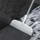 Magic Broom Floor Squeegee Pet Hair Remover, Silicone Squeegee Broom for Floor, 51.77" Long Handle for Carpet, Bathroom Tile, Hardwood, Fur,Garage, Liquid Spills, Fine Dust (Width-11.81")