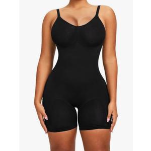 No Brand Shapewear Tummy Control Bodysuit Thong or Brief: Sculpting Shaper Tank Top Bodysuits & Snatched Waist Body Suit M/L