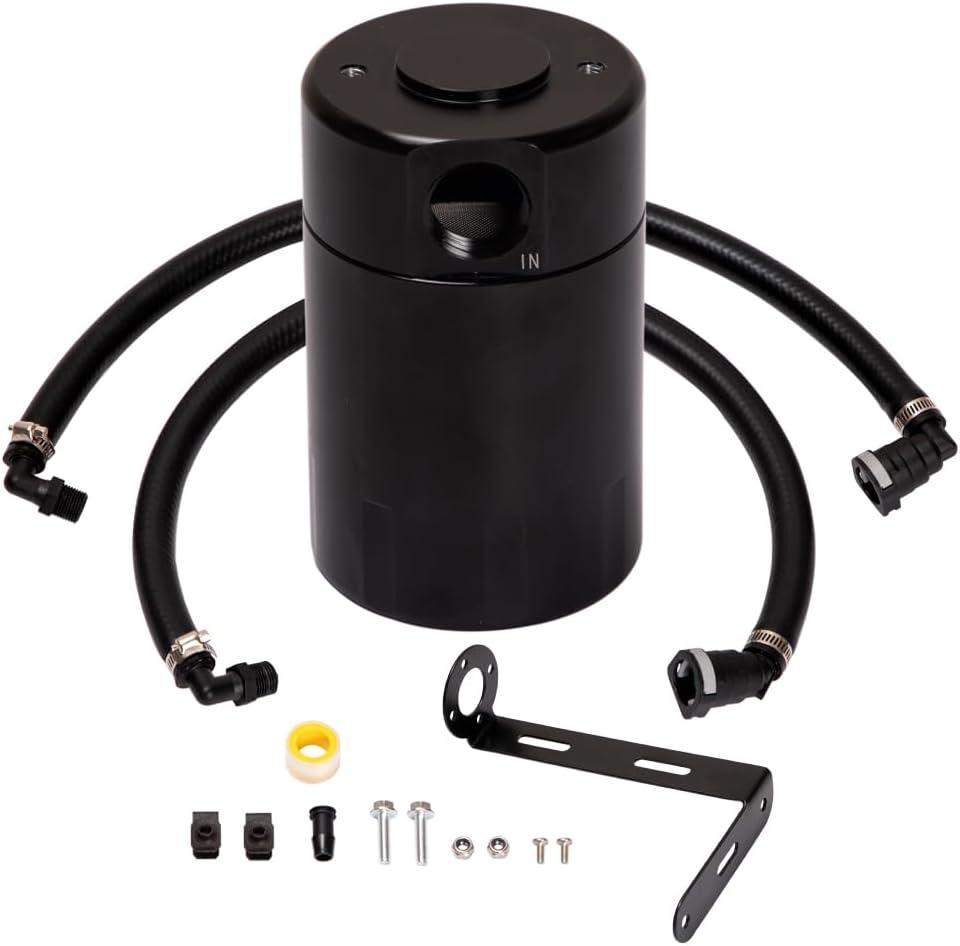 Oil Catch Can, Air Oil Separator Compatible with f150 2011 2012 2013 2014 2015 2016 2017 2018 2019 2020 2021 2022 2023 2.7L 3.5L 5.0L Raptor 17 18 19 20 21 22 23 Expedition 18-21 3OZ