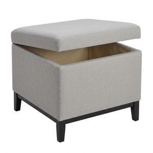 23.6'' Square Pouf Boneless Ottoman Foot Rest with High-Rebound Solid One-Piece Foam and Removable Washable Cover for Living Room, Gaming, Movie Watching - Grey