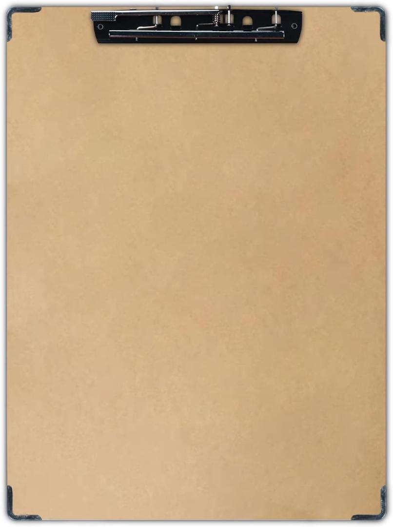 Acocony 11x17 Clipboard with Hardware Corner Guard Vertical Extra Large Clipboard Hardboard with 8 Inch Jumbo Lever Clip 11 x 17 Clipping Board Log Color 1 Pack