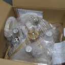 Industrial 4 Lights Chandelier, Gold Lantern Ceiling Light Fixtures with Rustic Metal Cage Adjustable Height Farmhouse Geometric Hanging Light for Kitchen Island, Dining Room, Entryway, UL Listed