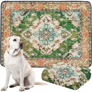 Thicken Washable Pee Pads for Dogs, Waterproof Reusable Pee Pads for Dogs54"x72" Super Absorbent Leakproof Dog Pads, Non-Slip Potty Pads for Floor, Crate, Couch, Whelping Pads Pet Supplies (Grass Green)