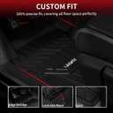 LASFIT Floor Mats for Nissan Rogue 2014-2020 (Not Fit Rogue Sport or Select), All Weather TPE Custom Fit Durable Floor Liners for Rogue S/SV/SL 2020 2019 2018 2017-2014 1st & 2nd Row Car Mats