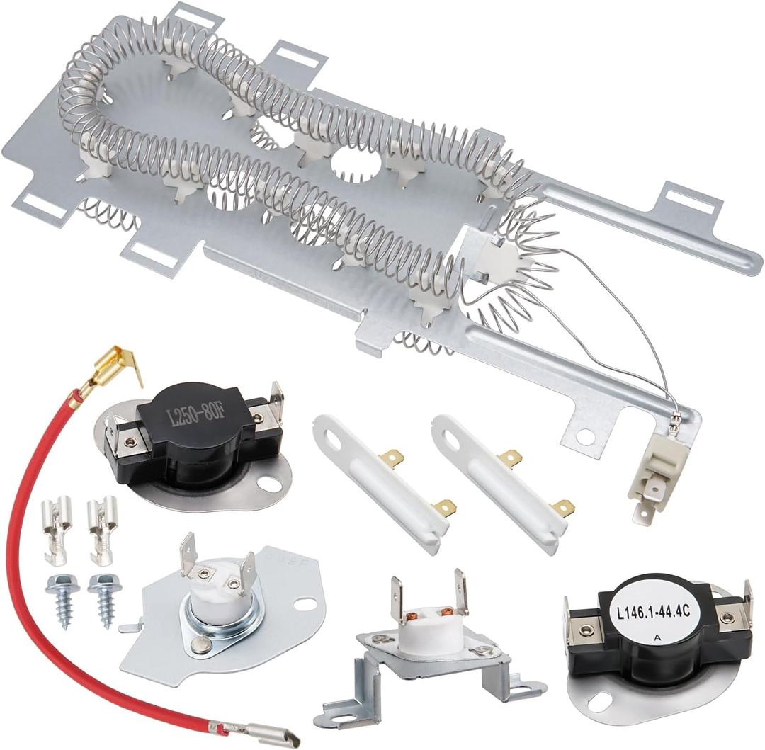 Dryer Heating Element Kit Replace for Whirlpool WED86HEBW0 WED92HEFC0 WED8740DW1 WED75HEFW0 WED87HEDW1 WED9050XW1 WED8300SW1 WED7590FW0 WED85HEFC0 WED87HEDC1 WED88HEAC0