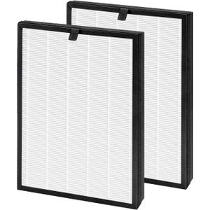 2 Pack Replacement Filter for PuroAir 400 Purifier, 3-in-1 System with High Efficiency Layer & Activated Carbon, Captures 99.97% Pollutants, Smoke, Odors, Pet Dander