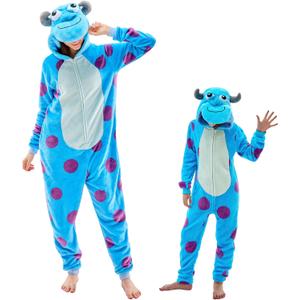 GONAAP Unisex Adult Onesie Pajamas Animal One Piece Costume Cosplay Sleepwear (Large, Blue Dot)