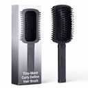 Curly Hair Brush Black, Volume Curl Defining Brush for Effortlessly Detangling Shaping and Styling Men's Women's Curls, Waves & Coils, Curly Hair Products, Reduce Frizz