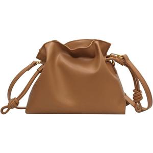 Women's Cloud Drawstring Bucket Bag, Fashionable Minimalist Handbags Versatile PU Leather Crossbody Shoulder Hobo Purse | Drawstring
