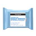 Neutrogena FragranceFree Makeup Remover Wipes, Daily UltraSoft Micellar Cleansing Wipes Gently Remove Oil & Waterproof Makeup, Hypoallergenic, Made with PlantBased Cloth, 25 ct