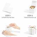 Sunnda 3x3x3 Small White Gift Boxes (50 Pack) - Instant Pop-Up Design Quick Assembly - Sturdy Cardboard Mini Favor Boxes Bulk for Wedding, Baby Shower, Christmas Ornaments, Candy Truffles Macarons