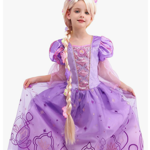 Lingway Toys Girls Princess Dress Up Costume:Rapunzel Dress For Girls,Light Up Halloween Snow Queen Princess Dress, 5-6years