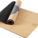 Cork Yoga Mat with Natural Rubber Base, Extra Size, Thickness and Support, Excellent Cushion & Grip, Non-Slip, Non-Toxic, Sweat-Resistant, Sustainable, Eco-friendly Exercise Mat