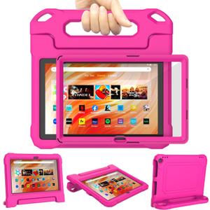 DJ&RPPQ Also for 10in Sony Nokia EVA Material Light Weight Shock Proof Handle Stand Kids Case Pink