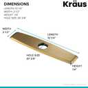 KRAUS Deck Plate for Kitchen Faucet in Brushed Brass, DP02BB