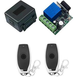 QIACHIP KR3001A DC 5V 6V 9V 12V 24V 60V Wireless Remote Switch 433Mhz 1 Channel Relay Receiver Momentary Toggle with 2 Transmitter for Gate Door,LED,Car