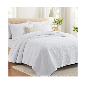 White King Size Quilt Bedding Set with Pillow Shams, Summer Lightweight Bedspread Coverlet, Soft Quilted Blanket Thin Comforter for All Seasons