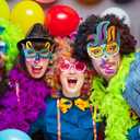 HyDren 100 Pcs White Masquerade Mask Painting Kit 60 Mardi Gras Blank Half Face Paper Masks 20 Acrylic Paint Strip 20 Brushes(Classic)