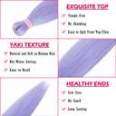 Light Purple Braiding Hair Pre Stretched 20 Inch 8 Packs Braiding Hair Extensions for Crochet Box Braids Twists Locs Hair Soft Yaki Texture Hot Water Setting (20inch,#Light Purple)