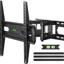 USX MOUNT TV Wall Mount for 32-65 inch Flat Screen/LED/4K up to 110lbs, Full Motion TV Mount Bracket with Swivel & Tilt Articulating Dual Arms, Max VESA 400x400mm, Fits 12/16" Wood Studs
