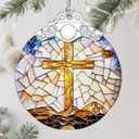 Catholic Cross Ornament, Christian Christmas Ornament, Christmas Tree Ornament, Religious Home Decor, Christian Gifts for Her, Religious Gifts, Gift Exchange, Gift Idea - Pattern B