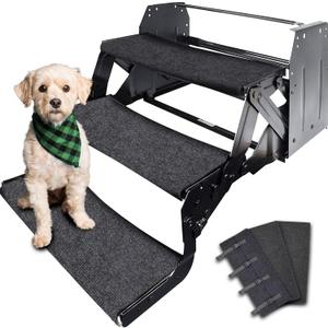 RVMATE RV Step Rugs 23 Inch RV Step Covers with Snap Fasteners Quickly to Release and Fit, 3 Packs