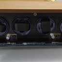 4 Slots Watch Winder for Automatic Watches, Walnut Winding Watch Box with Blue LED & Japanese Quiet Motor for Rolex and Auto Watches, Wooden Rotating Watch Case Used for Display, Storage & Gift