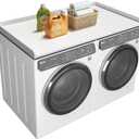 Ulif Over Washer and Dryer Countertop, Melamine Frosted Surface for Laundry Room Storage and Organization, 27.5" W x 54" L x 2.6" H, White Splice Type