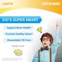 LOVITA Kid’s Super Smart, Omega-3 for Children, 180 mg Total DHA & EPA, Lemon Flavor Fish Oil, Support Brain & Vision Health, 30 Softgels