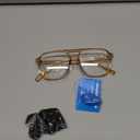 FEISEDY Blue Light Blocking Glasses Fake Nerd Clear Square Computer Lightweight Pilot Glasses Frame Oversized B2866