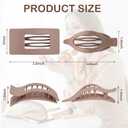 6 Pack Flat Hair Clips for Women Girls, French Flat Claw Clips for Think Hair Thin Hair with Strong Hold, Non-Slip, Matte Classic Barrettes for All Hair Styling