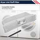 00752387 Dryer Lint Screen Filter Assembly Compatible with Bosch Dryers Replace AP5984732 00753637 752387 753637 Dryer Lint Fluff Filter