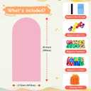 Magnetic Wall Decal 39.3x17.5 Inch Pink Color Magnetic Wall Decal Magnet Wall for Kids Arch Chalkboard with Multiple Accessories Magnet Wall Drawing Learning for Playroom Home