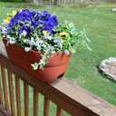 EMSCO Group Bloomers Railing Planter with Drainage Holes – 24" Weatherproof Resin Planter – Terracotta, 24.3 × 10.5 × 9.5 inches