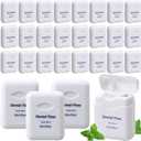 FillTouch 36 Pack Mini Dental Floss Bulk Mint Flavored 50m Each Travel Dental Floss Oral Care for Teeth Protection(White)
