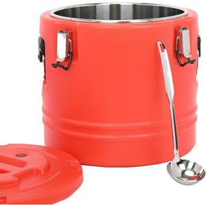 Insulated Soup Container with Spoon 5 Gallon, 21QT Portable Commercial Cold Hot Box Food Warmer for Catering, Stainless Steel Insulated Soup Transport Carrier for Restaurant Canteen Home Party