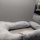 Pharmedoc Pregnancy Pillows, U-Shape Full Body Pillow -Removable Cover Jumbo Size - Gray - Pregnancy Pillows for Sleeping - Body Pillows for Adults, Maternity Pillow and Pregnancy Must Haves