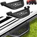 Sunsdrew Side Steps for Ford Bronco 2021-2025 2026 2/4Door with Rock Rail,2PCS Carbon Steel Black Running Boards Side Steps Heavy Duty Front Rear Door Steps for Bronco Accessories