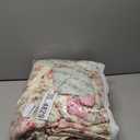 Brilliant Sunshine Pink and Green Rose Patchwork, 2-Piece Quilt Set with 1 Sham, Reversible Bedspread, Soft Lightweight Coverlet, All-Season, Twin, Pink Green