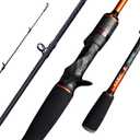 SEASIR CastX Medium Heavy Fishing Rod, Medium Light Spinning Casting Rod, 2 Piece Baitcasting Rod, Saltwater Freshwater Baitcaster Rod, Fast Action, 40T Carbon Fiber, EVA & Cork Grip, Zirconia Ring, 1.83m/C602-ml