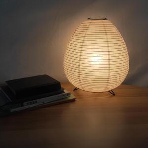 11.4inch Egg-shaped Table Lampshade,Chinese Paper Lantern,Festival Decoration (White)