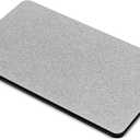 madesmart Dish Mat, Drying Stone Collection, Accelerates Moisture Evaporation, Natural & Mineral Materials, Non-Slip Base, Carbon (14.7" x 8.8")
