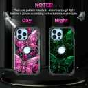 Miqala for iPhone 13 Pro Max Case,Glow in The Dark Three Layer Heavy Duty Shockproof Full Body Protection Hard Plastic Bumper+Soft Silicone Case for Apple iPhone 13 Pro Max 6.7 inch,Black/Red