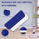 Microfiber Spray Mop for Floors Cleaning: Wet Dry Hardwood Floor Mops with 3 Washable Reusable Pads for Swiffer Powermop - Flat Mop with Sprayer for Tile Wood Laminate Vinyl Marble (Dark Blue)